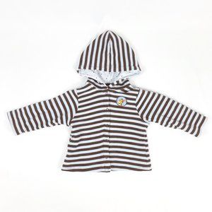 3/$25 Disney Store Tigger Striped Hoodie - Brown/White, Size 24 Mo